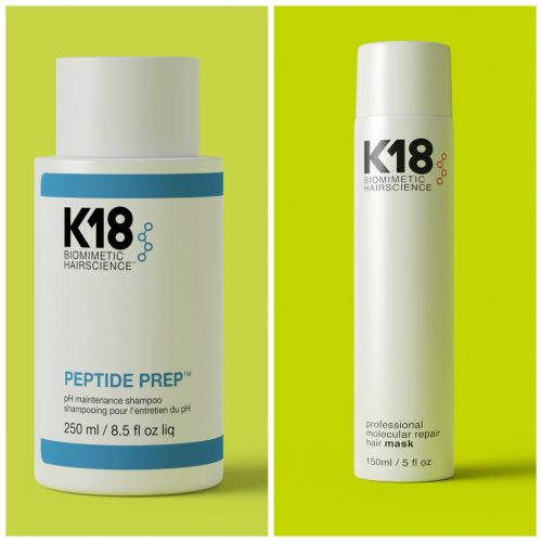 K18 Prémium Csomag (K18 Peptide Prep pH Maintenance Shampoo 250ml+K18 Professional Molecular Repair Hair Mask 150ml) 